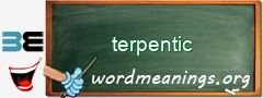 WordMeaning blackboard for terpentic